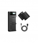 NEEWER 2-Pack Battery Set with Charger