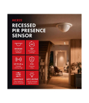 PIR motion sensor, flush-mounted MCE822