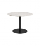 S&ouml;&ouml;gilaud CORBY D105xH75cm, valge marmor/must