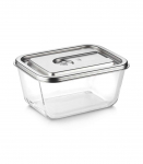 Caso Glass Vacuum Container with Plastic Lid VacuBoxx Inox XL Transparent