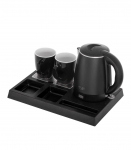 Adler AD 1387 Hotel kettle stainless steel 1 L + tray with cups black