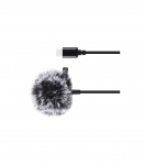 Jack Puluz tie microphone with clip PU425 1.5m USB-C