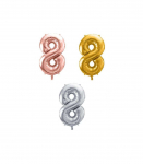 PartyDeco fooliumist &otilde;hupall, number 8, suur, 86 cm