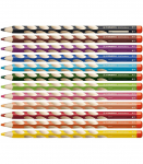 STABILO v&auml;rvipliiats, EASYcolors, paremak&auml;elisele + teritaja, 12 v&auml;rvi