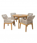 Aiam&ouml;&ouml;blikomplekt FLORIDA laud ja 4 tooli, beež