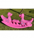 WOOPIE Bujak Wieloosobowy Dino Huśtawka R&oacute;wnoważna R&oacute;żowa