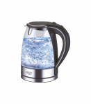 Adler Kettle AD 1225 Standard 2000 W 1.7 L Glass 360&deg; rotational base Transparent/Stainless steel