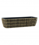 Lillekast WICKER 60x19xH15cm, helepruun