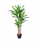 Kunstpuu DRACAENA, H125cm, 3 t&uuml;vega, must pott