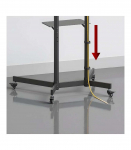 Maclean TV stand / cart, camera shelf, on wheels, 37-70", max load 45kg/5kg shelf, max. VESA 600x400, MC-113 B