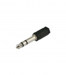 SSQ HA1 SS-1820 Adapter Jack Stereo 3,5 mm female - Jack Stereo 6,3 mm male Black