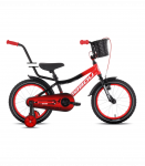 Laste jalgratas TABOU Rocket Alu, 16" must-punane