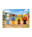 Play figures set moving legs