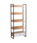 Riiul STUDY 70x30xH159cm, tamm/valge