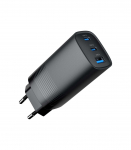 Cablexpert 3-port 65 W GaN USB PowerDelivery fast charger TA-UC-PDQC65-01-BK