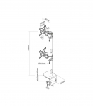 MONITOR ACC DESK MOUNT 17-49"/FPMA-D960DVBLACKPLUS NEOMOUNTS