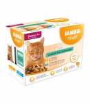 IAMS DELIGHTS Senior Land & Sea Collection in Gravy box &ndash; wet cat food &ndash; 12x85g