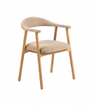 Tool ADDI k&auml;etugedega, beež, 56x54xH75,5cm, kangas, &otilde;litatud raam