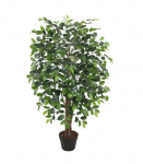 Kunstpuu FICUS, H120cm, 1 t&uuml;vega, must pott