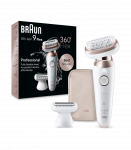 Braun Epilator SES9-030 3D Silk-Epilk 9 Flex Operating time (max) 50 min Number of power levels 2 Wet & Dry |