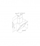 Akpo WK-4 CETIAS 50 White cooker hood 450 m3/h Wall-mounted White