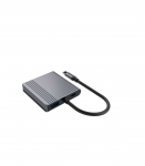 GEMBIRD USB TYPE-C 3-IN-1 MULTI-PORT ADAPTER GREY