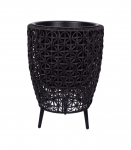 Lillepott WICKER 38x38xH54cm, must