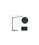 T-T10 Black touch LED desk lamp | 12W | 3000-6500K | 7 dimming levels | 5 lighting modes