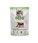 Ollo saszetka nr 8 kot Wołowina Kaczka 85 g