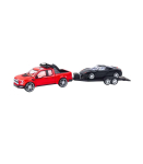 Set of Off-Road Car Red Tow Truck Black Sports Car 59cm