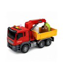 Truck Crane Garbage Sorting Containers Lights Sound Red