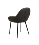 Tool CANDIS 60x57,5xH85cm, iste ja seljatugi: kunstnahk, v&auml;rvus: hall, oranžid &otilde;mblused, jalad: metall, v&auml;rvus: must