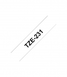 Brother TZ-231 Laminated Tape Black on White TZe 8 m 1.2 cm