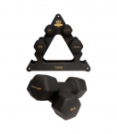 Hantlite komplekt koos alusega Tunturi Centuri Neopreen Dumbellset 3Prs+Stand