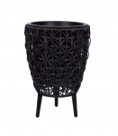 Lillepott WICKER 28x28xH42cm, must