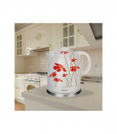 Feel-Maestro MR-066-RED FLOWERS electric kettle 1.5 L 1200 W Red, White