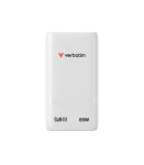 Verbatim 32355 Fold "n" Go GaN Charger 65W EU plug White, Indoor, AC, 20 V, White