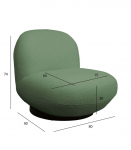 Tugitool PAMELA 80x90xH74cm, roheline