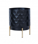 Lillepoti&uuml;mbris DEIA D21xH26cm, must/kuldne