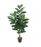 Kunstpuu RUBBER PLANT, H130cm, 3 t&uuml;vega, must pott