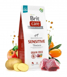 Brit Care Dog teraviljavaba, tundlikele koertele, hirveliha, 1 kg