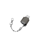 USB-C to microSD card readeras a keychain