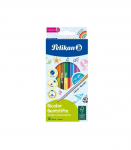 Pelikan v&auml;rvipliiats, kahe otsaga, 12 tk, 24 v&auml;rvi, &uuml;mar