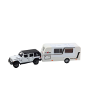 Set of Car Off-road Camper Metal Drive Lights Sounds White 1:32
