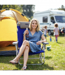 NC3502 BLUE-GREY FOLDING TOURIST CHAIR NILS CAMP