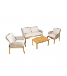 Aiam&ouml;&ouml;blikomplekt FLORIDA laud, diivan ja 2 tugitooli, beež