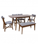 S&ouml;&ouml;gilauakomplekt JESPER 4-tooli ja pingiga