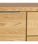 Kummut LISBON 2-ukse ja 3-sahtliga 180x45xH82cm, materjal: naturaalse tammespooniga m&ouml;&ouml;bliplaat