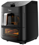 Midea Two Zone Airfryer MAD1100DADK Power 1850 W Capacity 4.4/6.4 L Rapid Air technology Black