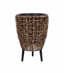 Lillepott WICKER 28x28xH42cm, pruun